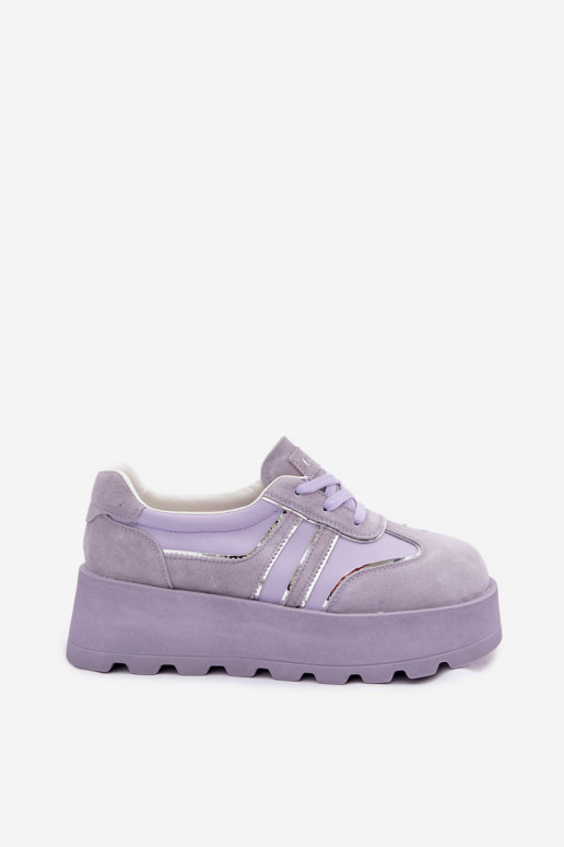 Suede Platform Sneakers GOE TT2N4054 Purple