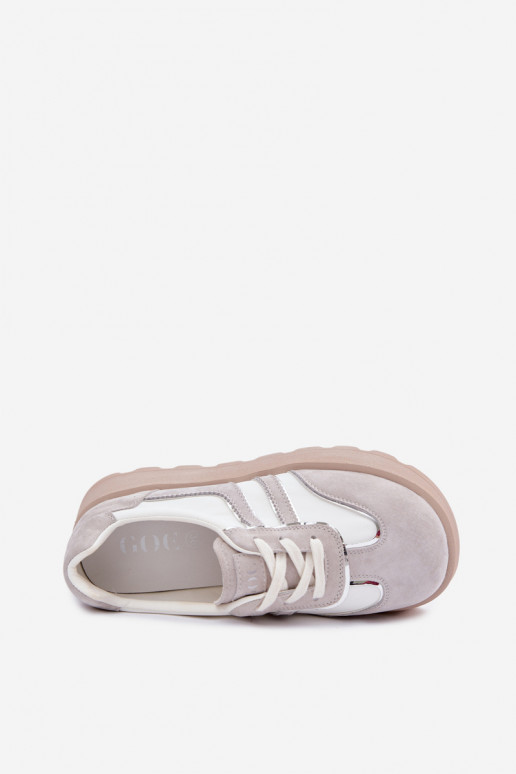 Suede Sneakers on Platform GOE TT2N4052 White