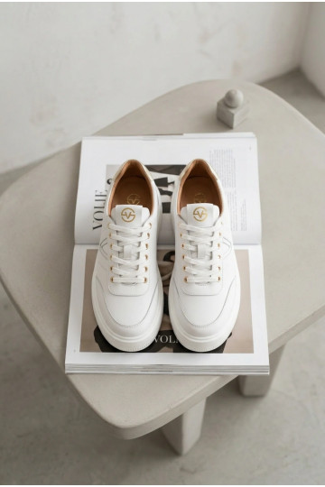 Leather Women's Sneakers On Platform Vinceza 39976 White 2