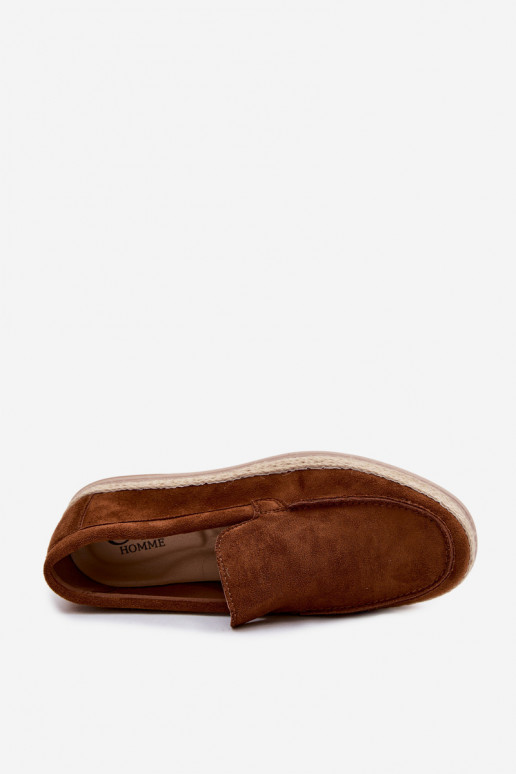 Mokasyny Espadryle Męskie Camel Rexton