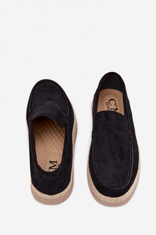 Men's Black Espadrille Loafers Rexton