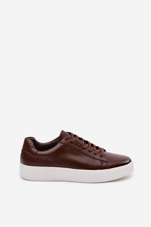 Men's Sneakers Dark Brown Eco Leather Velton