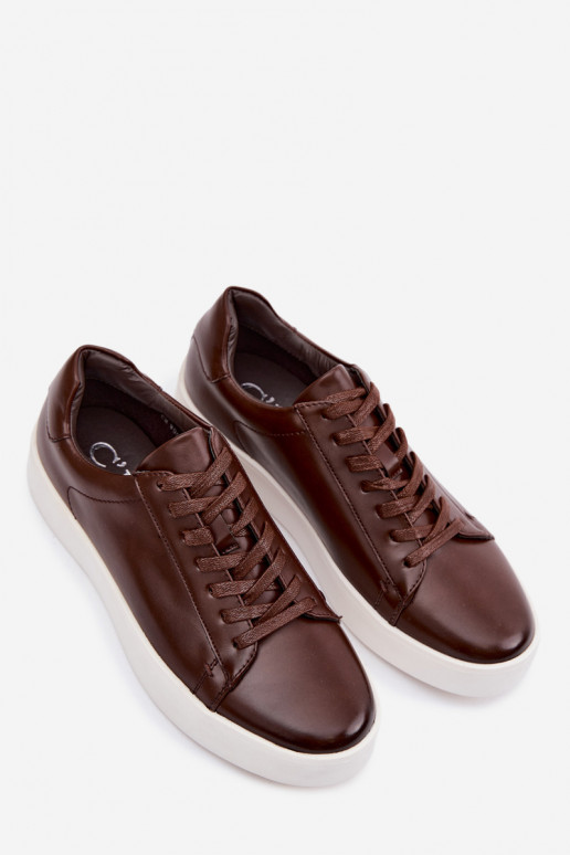 Men's Sneakers Dark Brown Eco Leather Velton