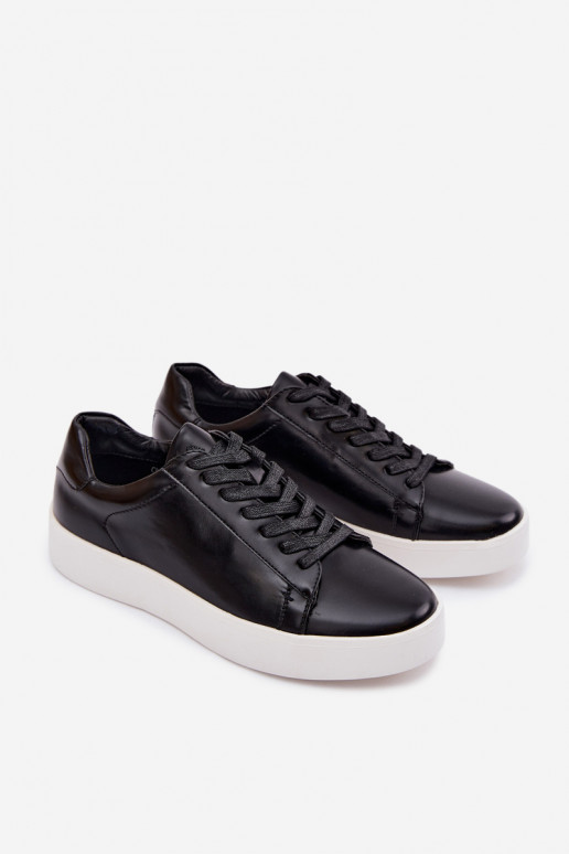 Men's Sneakers Made of Eco Leather Black Velton