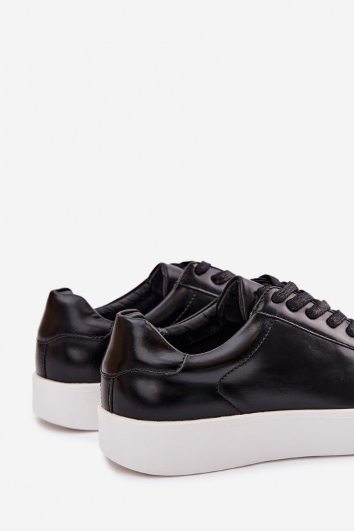 Sneakersy MęskiewithEko Skóry Czarne Velton