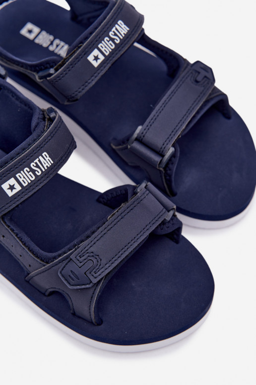 Women's Sports Platform Sandals Big Star LL274792 Navy Blue