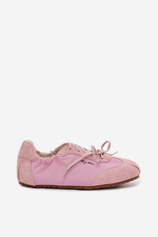 Women's Low Suede Sneakers Big Star TT274600 Pink