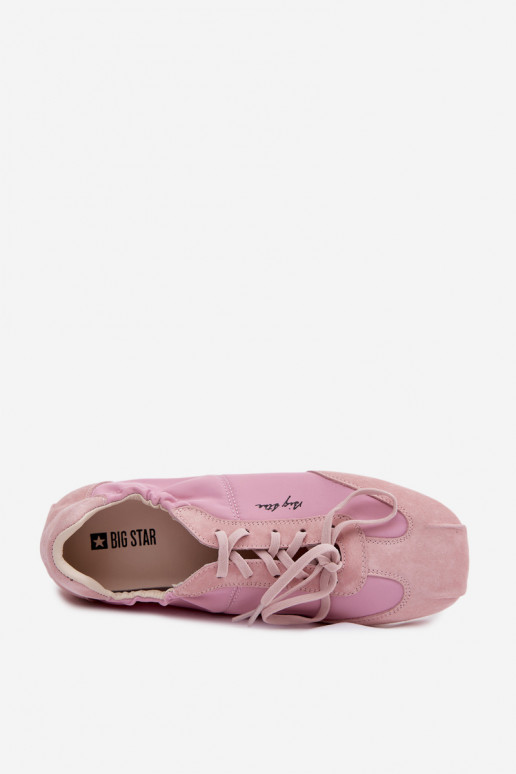 Women's Low Suede Sneakers Big Star TT274600 Pink