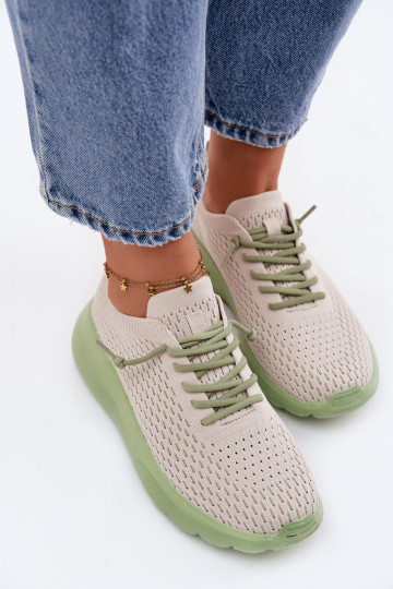 Material Women's Sports Shoes Beige Helinae