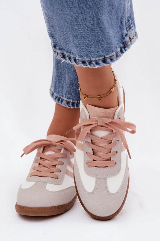 Women's Low Sneakers White-Pink Loredis