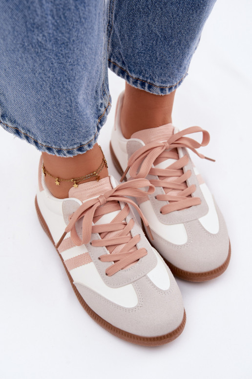 Women's Low Sneakers White-Pink Loredis