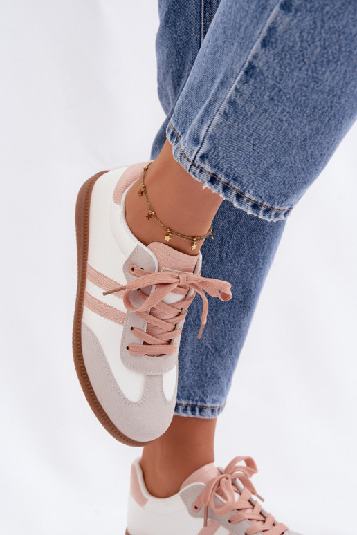Women's Low Sneakers White-Pink Loredis