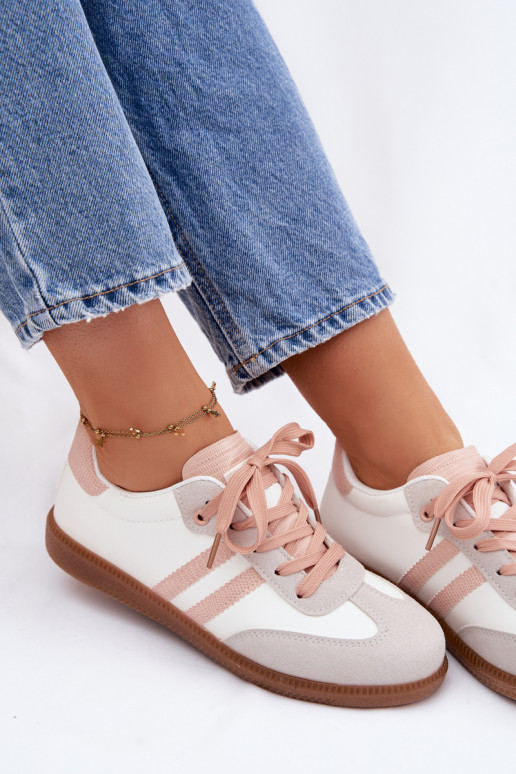 Women's Low Sneakers White-Pink Loredis