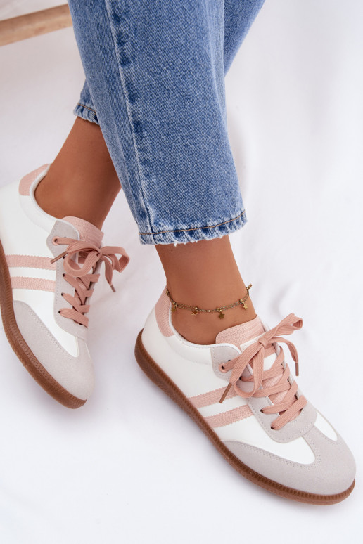 Women's Low Sneakers White-Pink Loredis