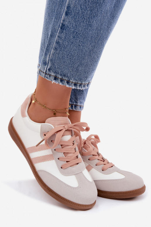 Women's Low Sneakers White-Pink Loredis