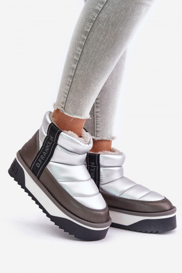 Low Snow Boots On Thick Sole D.Franklin DFSH371010 Silver 2