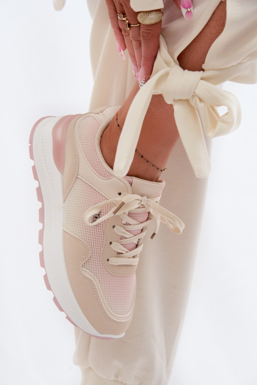 Women's Platform Sneakers Beige Lelmira