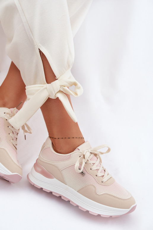 Women's Platform Sneakers Beige Lelmira