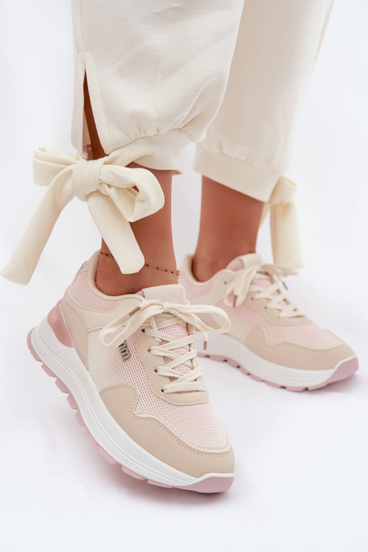 Women's Platform Sneakers Beige Lelmira