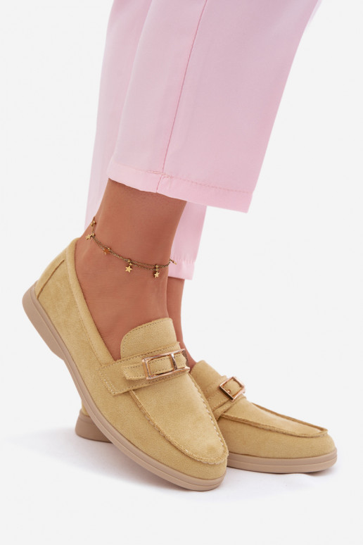 Women's Yellow Loafers With Buckle Belinae