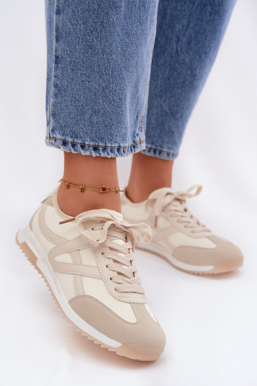 Sneakersy Damskie Vinceza 11674 Beżowe