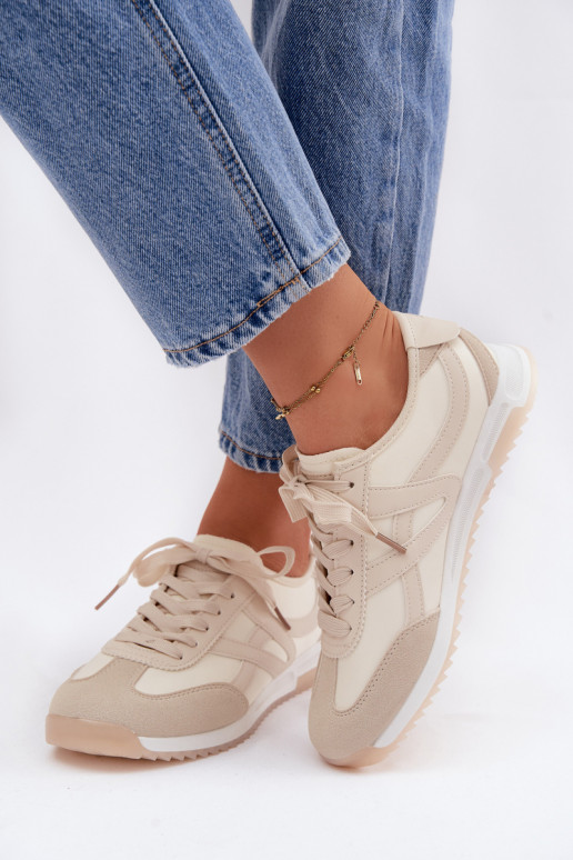 Sneakersy Damskie Vinceza 11674 Beżowe