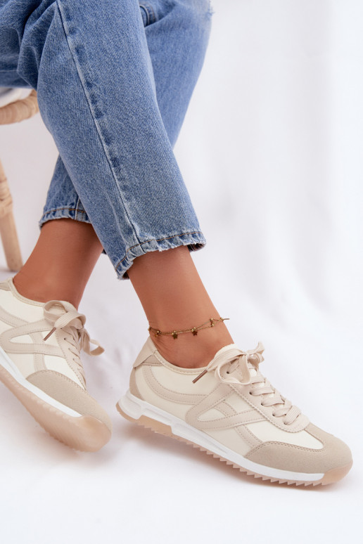 Sneakersy Damskie Vinceza 11674 Beżowe