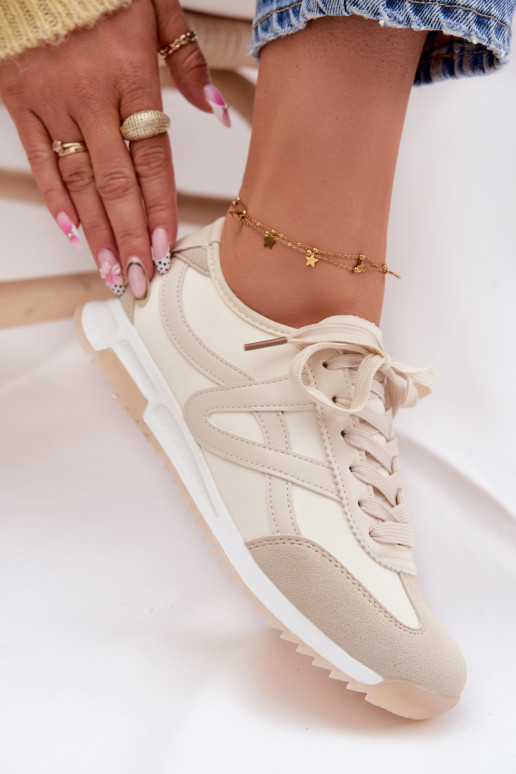 Sneakersy Damskie Vinceza 11674 Beżowe