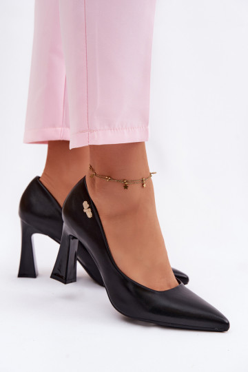 Vinceza Elegant Heeled Shoes 62276 Black 2