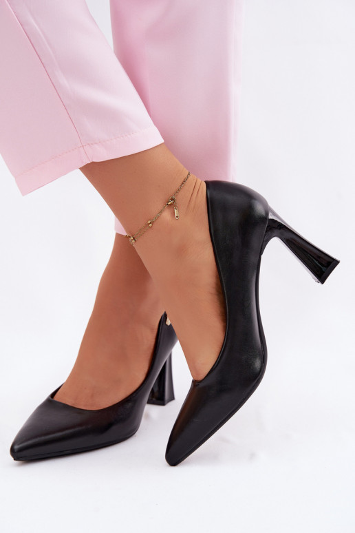 Vinceza Elegant Heeled Shoes 62276 Black