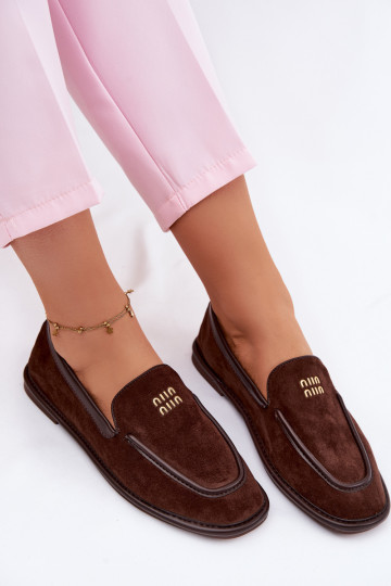 Women's Flat Loafers Vinceza 62271 Chocolate