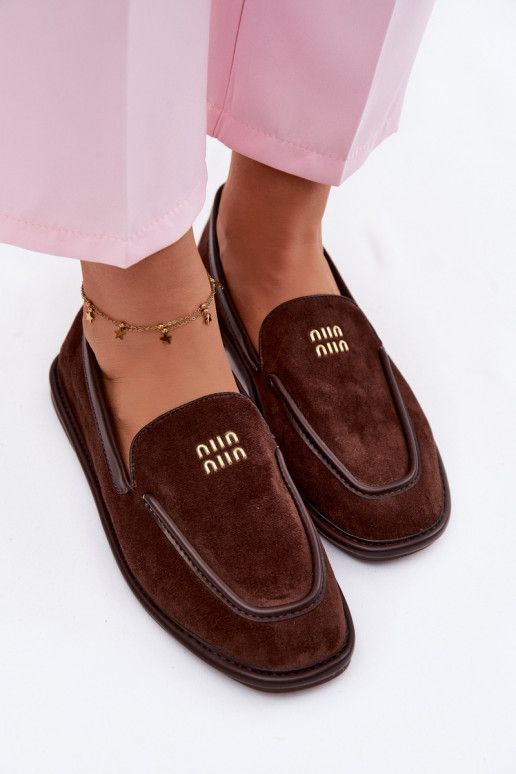 Women's Flat Loafers Vinceza 62271 Chocolate