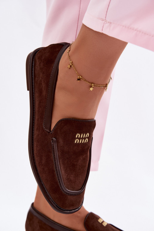 Women's Flat Loafers Vinceza 62271 Chocolate