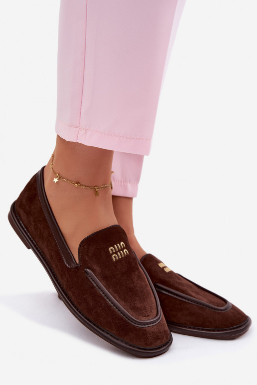 Women's Flat Loafers Vinceza 62271 Chocolate