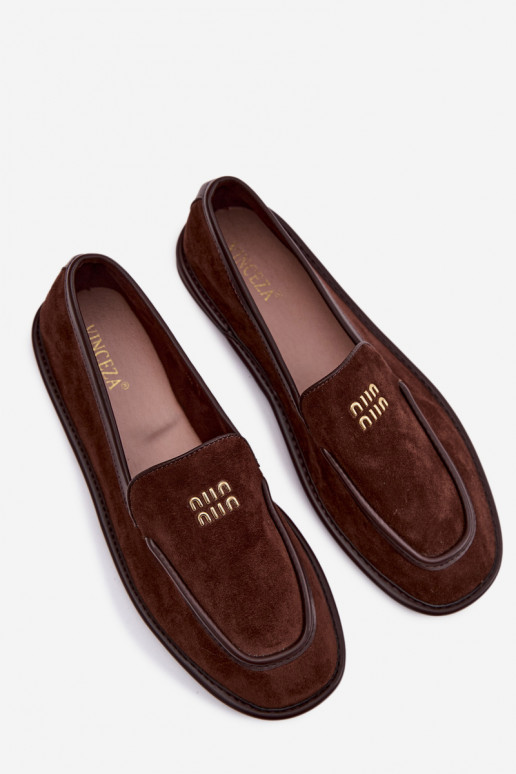 Women's Flat Loafers Vinceza 62271 Chocolate