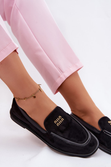 Women's Flat Moccasins Vinceza Black