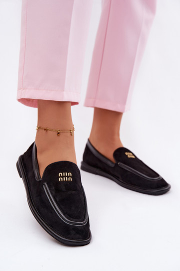 Women's Flat Moccasins Vinceza Black 2