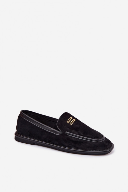 Women's Flat Moccasins Vinceza Black
