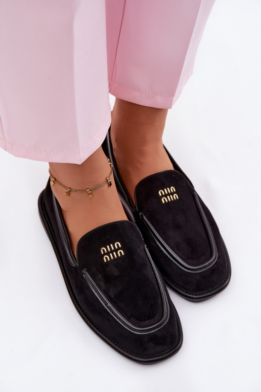Women's Flat Moccasins Vinceza Black