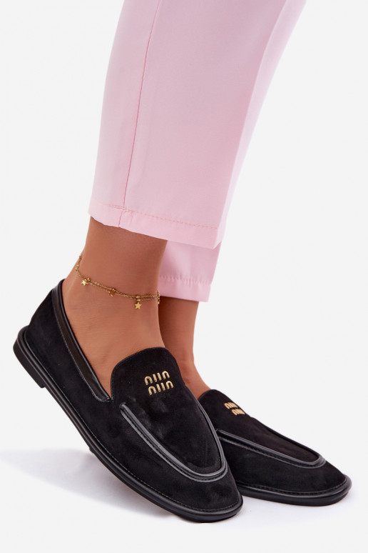 Women's Flat Moccasins Vinceza Black