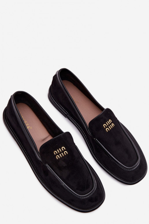 Women's Flat Moccasins Vinceza Black