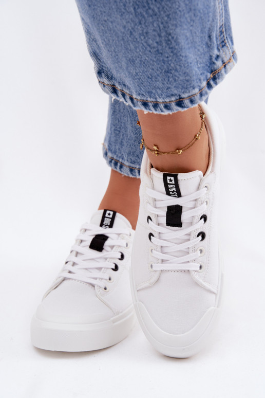 Trampki Damskie Big Star NN274444 Memory Foam System Białe