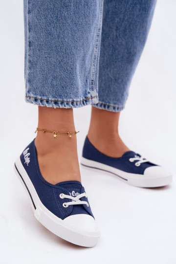 Tenisówki Trampki Damskie Lee Cooper LCW-26-31-4355 Granatowe 2