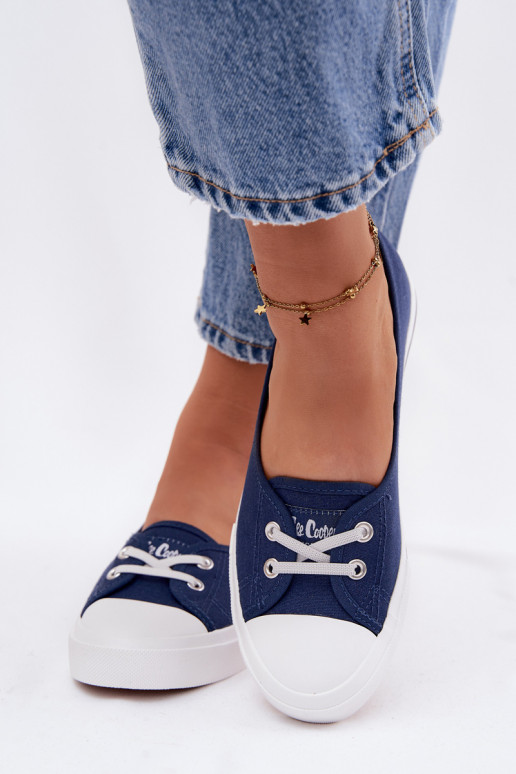 Tenisówki Trampki Damskie Lee Cooper LCW-26-31-4355 Granatowe
