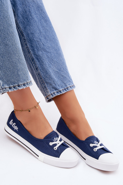 Tenisówki Trampki Damskie Lee Cooper LCW-26-31-4355 Granatowe
