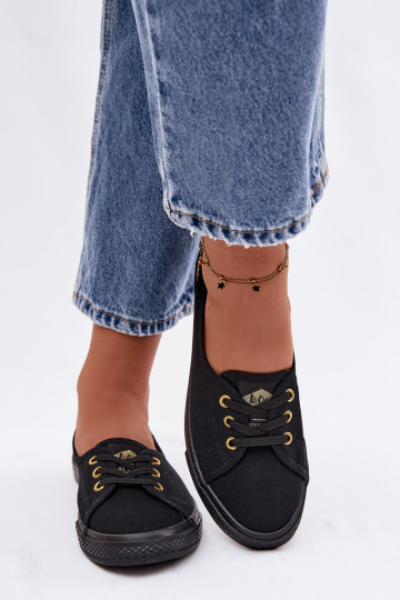 Tenisówki Trampki Damskie Lee Cooper LCW-26-02-4045 Czarne 2