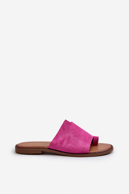 Women's Suede Flip-Flops Pink Amite