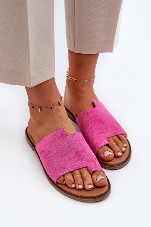 Women's Suede Flip-Flops Pink Amite