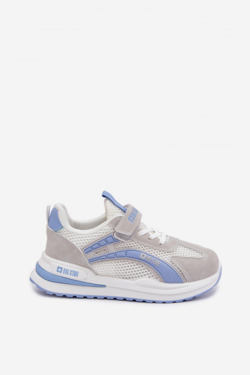 Buty Sportowe Dziecięce Big Star TT374153 HI-POLY SYSTEM Biało-Niebieskie 2