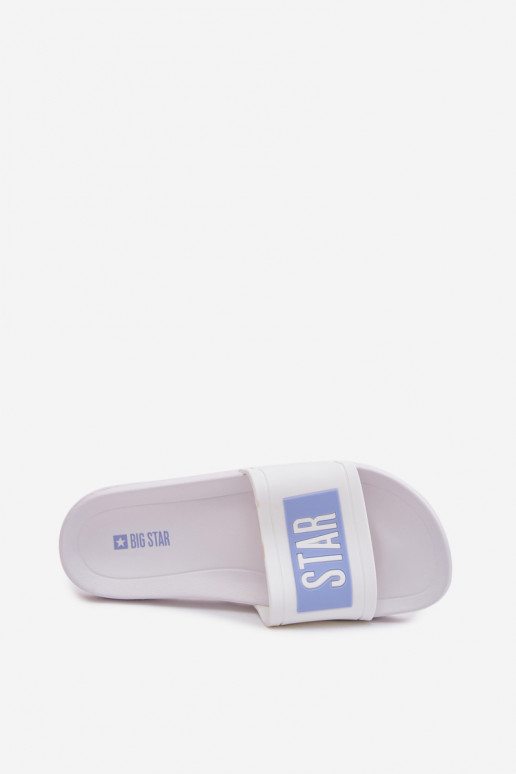 Women's Slides Big Star TT274A002 White-Blue